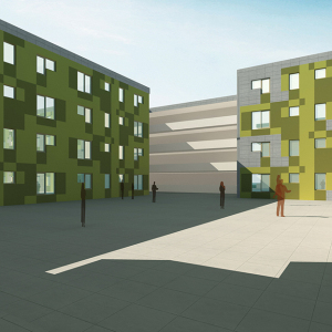 Hospital, Center & Residential District