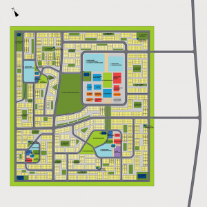 Bir Ayad Conceptual Urban Plan 1800 Housing Units & Civic Center